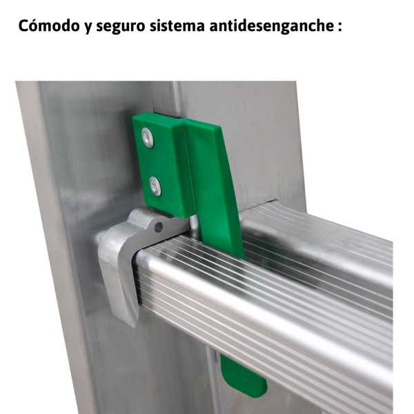 Escalera 2 tramos con base 9 peldaños ES-DOBLE9 ESCALIBUR