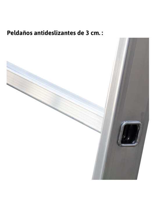 Escalera 2 tramos con base 12 peldaños ES-DOBLE12 ESCALIBUR