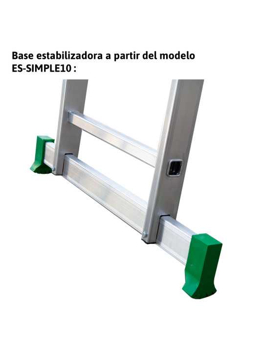Escalera 2 tramos con base 12 peldaños ES-DOBLE12 ESCALIBUR
