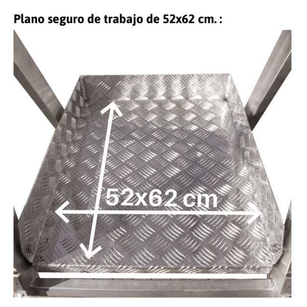 Escalera almacén 5 peldaños ES-SM100 ESCALIBUR
