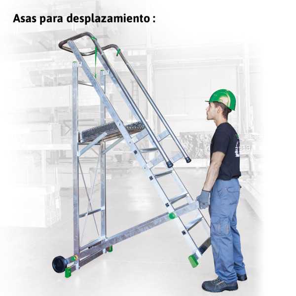 Escalera almacén 8 peldaños ES-SM250 ESCALIBUR