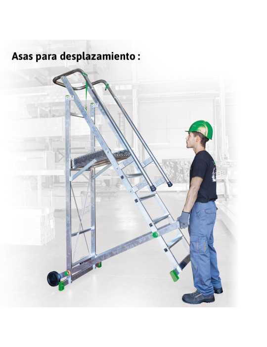 Escalera almacén 8 peldaños ES-SM250 ESCALIBUR