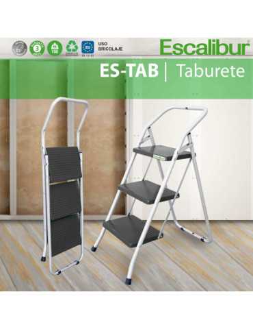 Taburete acero 2 peldaños ES-TAB-2 ESCALIBUR