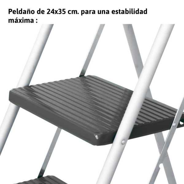 Taburete acero 3 peldaños ES-TAB-3 ESCALIBUR