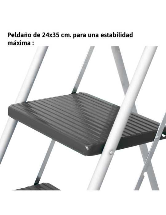 Taburete acero 3 peldaños ES-TAB-3 ESCALIBUR