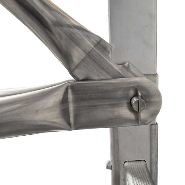 Miniandamio de aluminio con sistema de plegado rápido de 2,82 metros de altura de estructura ES-PONTAL ESCALIBUR