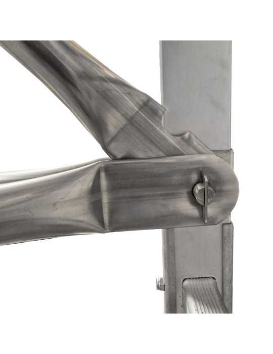 Miniandamio de aluminio con sistema de plegado rápido de 2,82 metros de altura de estructura ES-PONTAL ESCALIBUR