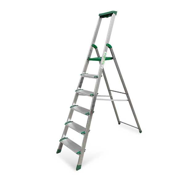 Escalera de tijera con peldaños de 13 cm. con 4 peldaños ES-CONF4 ESCALIBUR