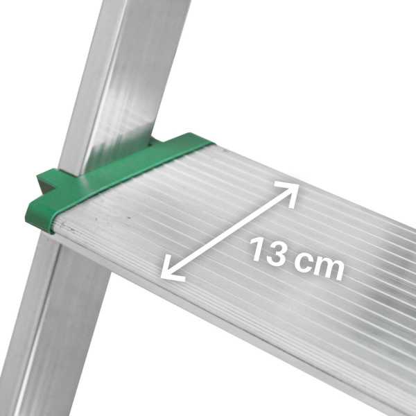 Escalera de tijera con peldaños de 13 cm. con 5 peldaños ES-CONF5 ESCALIBUR