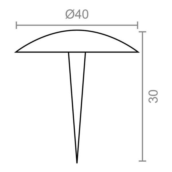 Clavo Redondo CL01, Acero, Negro, 40 x 30 mm, 25 uds, Caja MICEL