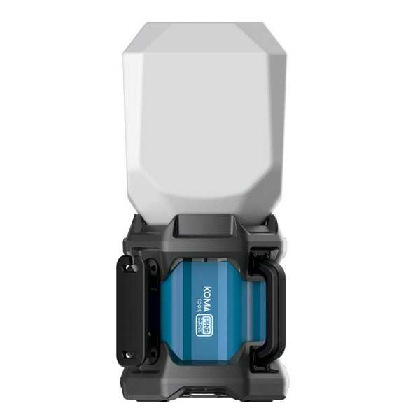 Lámpara LED COB Profesional de Trabajo LP-50 Recargable, 50 W, 5000 lm, 4500 mAh, 205 x 205 x 470 mm KOMA TOOLS