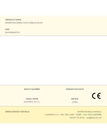 Batería de Recambio para Foco FP-40 KOMA TOOLS 2