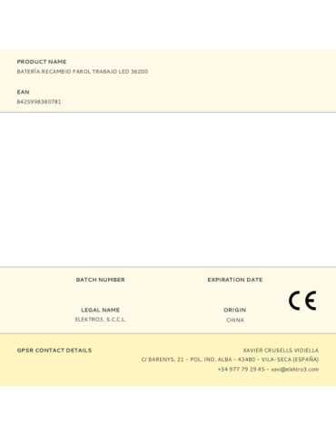 Batería de Recambio para Lámpara LP-50 KOMA TOOLS 2