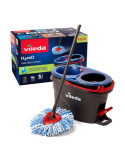 H2PRO Spin Mop, Sistema con Cubo de Doble Cámara y Pedal VILEDA