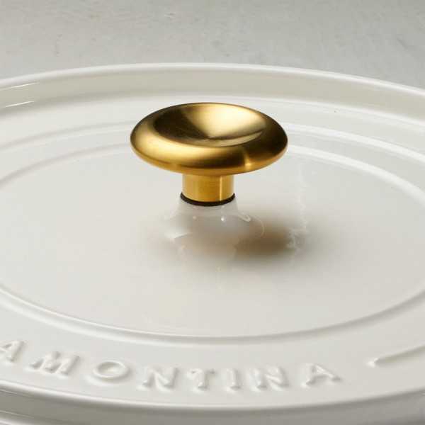Sartén de Hierro Fundido Esmaltado con Tapa, Latte, 30 cm / 3,8 l TRAMONTINA