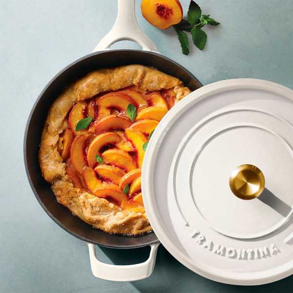 Sartén de Hierro Fundido Esmaltado con Tapa, Latte, 30 cm / 3,8 l TRAMONTINA