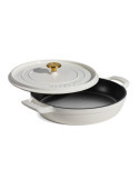 Cazuela Baja de Hierro Fundido Esmaltado con Tapa, Latte, 30 cm / 3,8 l TRAMONTINA