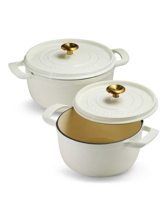 Olla de Hierro Fundido Esmaltado con Tapa, Latte, 22 cm / 3,7 l TRAMONTINA
