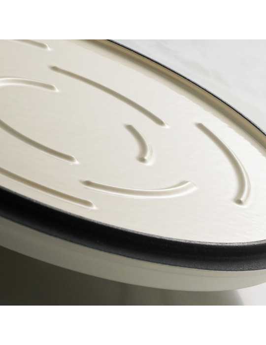 Olla de Hierro Fundido Esmaltado con Tapa, Latte, 22 cm / 3,7 l TRAMONTINA