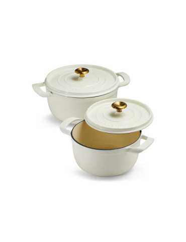 Olla de Hierro Fundido Esmaltado con Tapa, Latte, 26 cm / 5,6 l TRAMONTINA