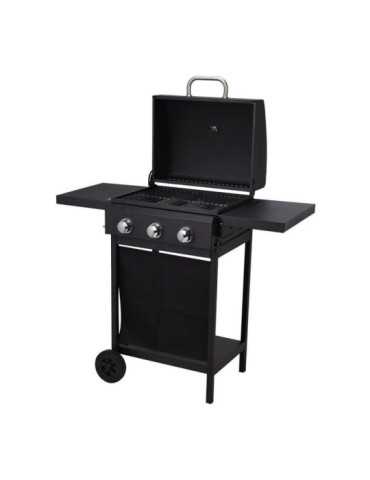 Barbacoa de Gas de 3 Fuegos, 139 x 56,5 x 106 cm VAGGAN 2