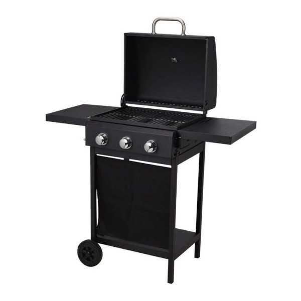 Barbacoa de Gas de 3 Fuegos, 139 x 56,5 x 106 cm VAGGAN