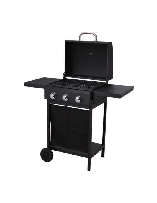 Barbacoa de Gas de 3 Fuegos, 139 x 56,5 x 106 cm VAGGAN