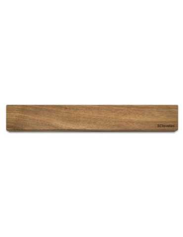 Soporte Magnético Cuchillos Madera de Acacia 40CM [LOTE DE 2 Unidades] 3 CLAVELES