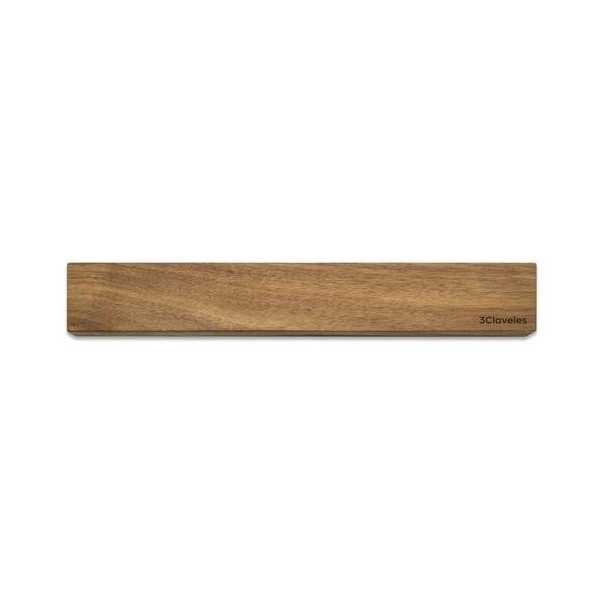 Soporte Magnético Cuchillos Madera de Acacia 40CM [LOTE DE 2 Unidades] 3 CLAVELES
