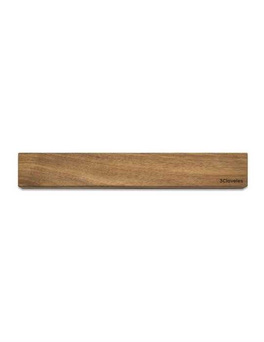 Soporte Magnético Cuchillos Madera de Acacia 40CM [LOTE DE 2 Unidades] 3 CLAVELES