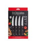 Set 4 Cuchillos Chuleteros Eos 11,5CM 01483 [LOTE DE 2 Unidades] 3 CLAVELES