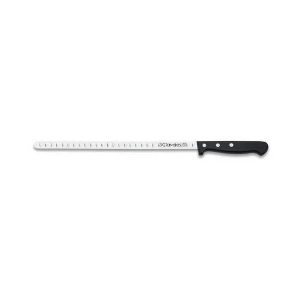 Cuchillo Jamonero Alveolado Estrecho 29CM 11.5 [LOTE DE 2 Unidades] 3 CLAVELES