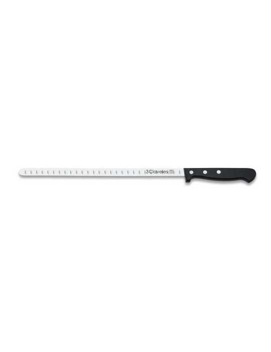 Cuchillo Jamonero Alveolado Estrecho 29CM 11.5 [LOTE DE 2 Unidades] 3 CLAVELES