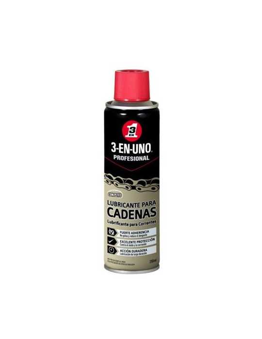 Lubricante para Cadenas 250 ml 34470 [LOTE DE 4 Unidades] 3 EN 1