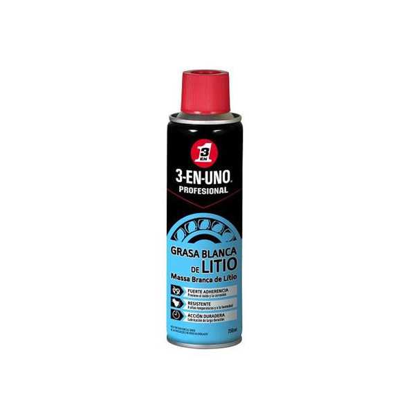 Grasa Bco. litio Profesional 250 ml 34453 [LOTE DE 4 Unidades] 3 EN 1