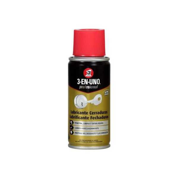 Lubricante de Cerradura Profesional 100ML 34463 [LOTE DE 6 Unidades] 3 EN 1