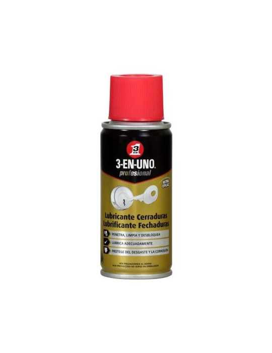 Lubricante de Cerradura Profesional 100ML 34463 [LOTE DE 6 Unidades] 3 EN 1