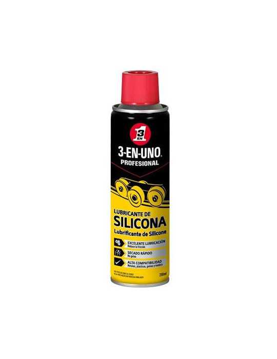 Lubricante de Silicona Profesional 250 ml [LOTE DE 4 Unidades] 3 EN 1