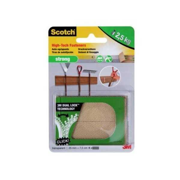 Tiras de Sujeción Fuerte Scott TRANS. 25X75MM [LOTE DE 10 Unidades] 3M