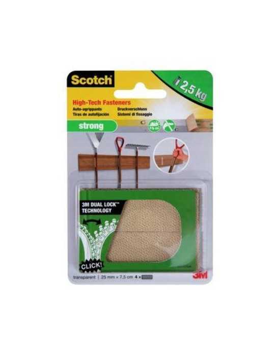 Tiras de Sujeción Fuerte Scott TRANS. 25X75MM [LOTE DE 10 Unidades] 3M