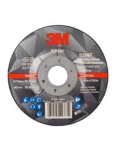 Disco Desbaste Silver T27 127X7X22.23MM PN51748 [LOTE DE 6 Unidades] 3M