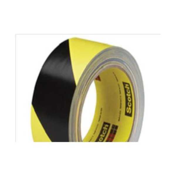 Cinta Vinilo Franja Seguridad Negro Amarillo 766 [LOTE DE 4 Unidades] 3M