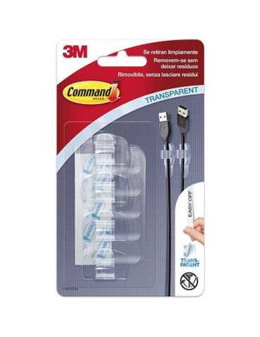 Sujetacables Command 4 Unidades + 5 Tiras 17017CLR COMMAND [LOTE DE 6 Unidades] 3M