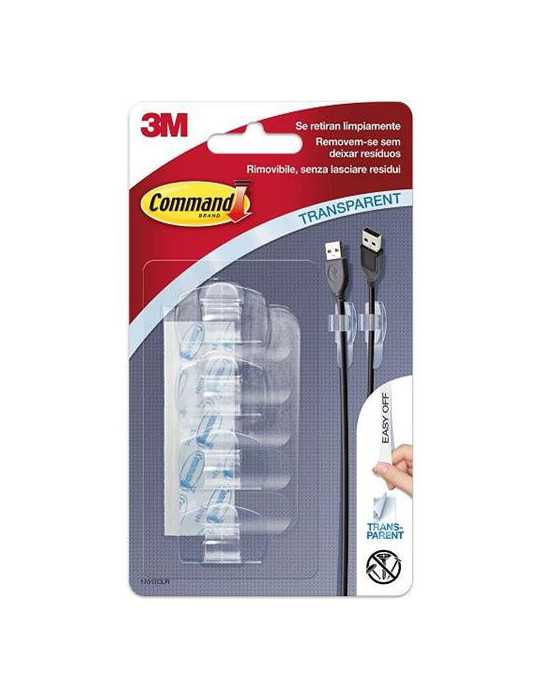Sujetacables Command 4 Unidades + 5 Tiras 17017CLR COMMAND [LOTE DE 6 Unidades] 3M
