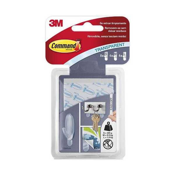 Tiras Command Surtidas Transparentes 17200CLR COMMAND [LOTE DE 6 Unidades] 3M