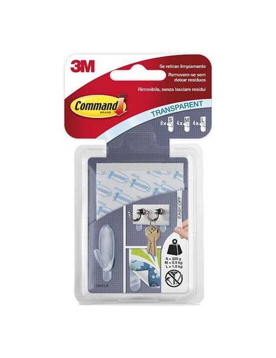 Tiras Command Surtidas Transparentes 17200CLR COMMAND [LOTE DE 6 Unidades] 3M