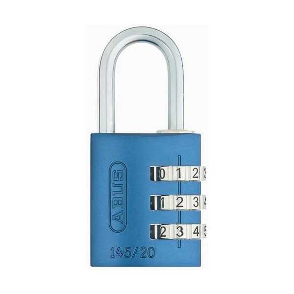 Candado Combinación Azul 20 mm 145/20 [LOTE DE 4 Unidades] ABUS