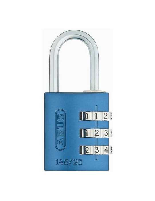 Candado Combinación Azul 20 mm 145/20 [LOTE DE 4 Unidades] ABUS