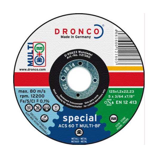 Disco Multicorte 125X1.2 mm ACS60T [LOTE DE 16 Unidades] AGHASA TURIS