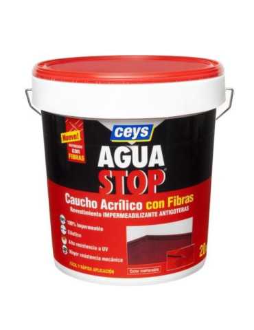 Aquastop Caucho Acrílico con Filtros 20 Kg. rojo AGUASTOP CEYS